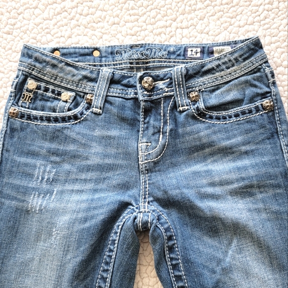 ***Miss Me Girls Blue Skinny Jeans sz. 14 - Picture 5 of 14